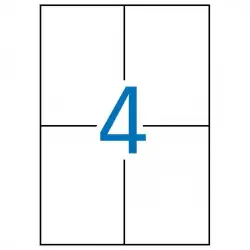 (01797) APLI ETIQUETAS ADHESIVAS 105X148MM INKJET/LÁSER C/RECTOS 4 X 500H BLANCO