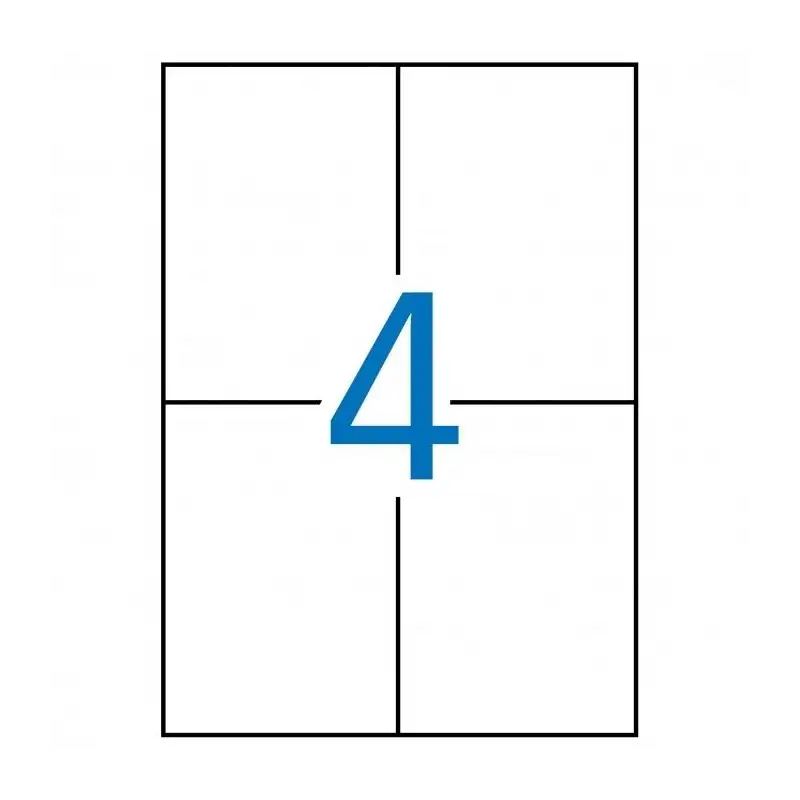 (01797) APLI ETIQUETAS ADHESIVAS 105X148MM INKJET/LÁSER C/RECTOS 4 X 500H BLANCO