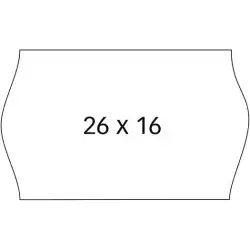 (100922) APLI ETIQUETAS PARA ETIQUETADORA DE PRECIOS 26X16MM C/SINUSOIDAL 6 ROLLOS DE 1000 BLANCO