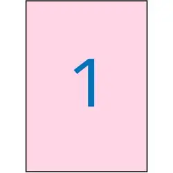 (11846) APLI ETIQUETAS ADHESIVAS 210X297MM INKJET/LÁSER C/RECTOS 1 X 20H ROSA PASTEL