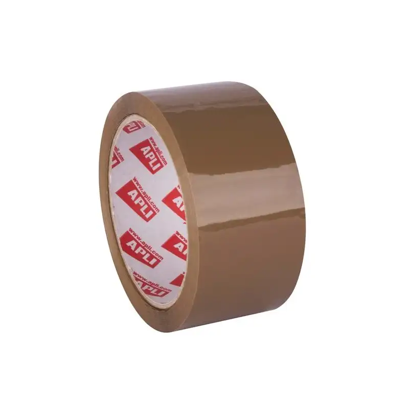 (11593) APLI PRECINTO BASIC PP ADHESIVO ACRÍLICO 25 MICRAS ROLLO 48MMX66M MARRÓN BRILLANTE