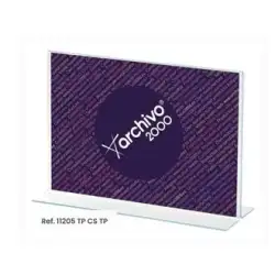 (11205 CS TP) ARCHIVO 2000 EXPOSITOR SOBREMESA EN FORMA DE T DIN A5 HORIZONTAL 75X210X155 MM CRISTAL TRANSPARENTE