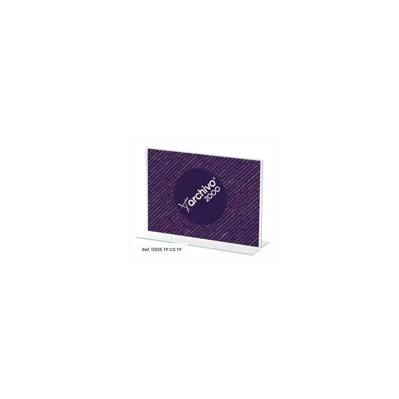 (11205 CS TP) ARCHIVO 2000 EXPOSITOR SOBREMESA EN FORMA DE T DIN A5 HORIZONTAL 75X210X155 MM CRISTAL TRANSPARENTE