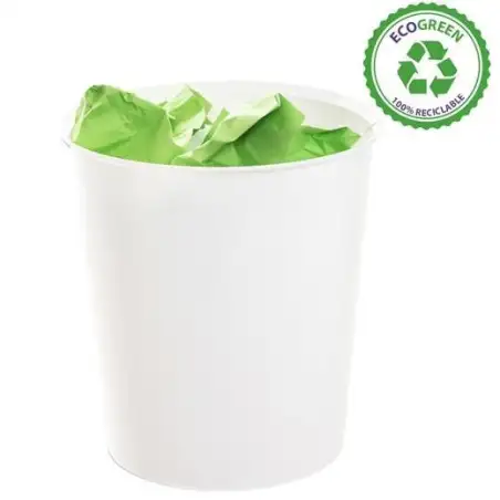 (2001 BL PS) ARCHIVO 2000 PAPELERA ECOGREEN 18 LITROS 240X310MM RECICLADO BLANCO PASTEL