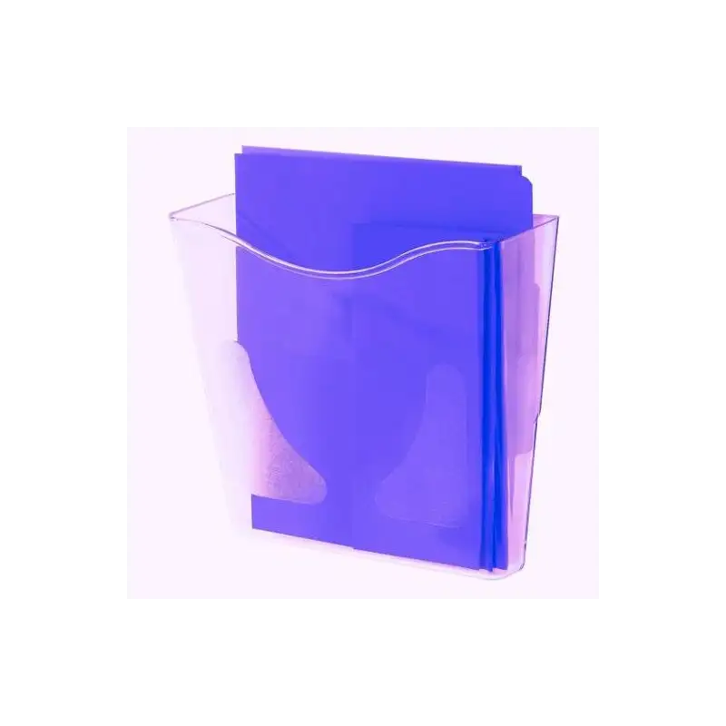 (66504 CS TP) ARCHIVO 2000 PORTAFOLLETOS MURAL CON AGUJEROS PRE PERFORADOS DIN A4 VERTICAL CRISTAL TRANSPARENTE