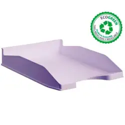 (742 ML PS) ARCHIVO 2000 BANDEJA ECOGREEN APILABLE 3 POSICIONES 345X255X60MM RECICLADO MALVA PASTEL