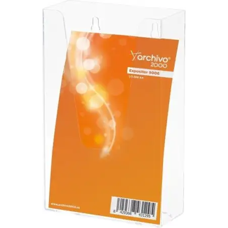 (9006 CS TP) ARCHIVO 2000 PORTAFOLLETOS MURAL ARCHIVO 2000 "PREMIUM" ESPESOR 3 MM 1/3 DIN A4 VERTICAL 45X115X180 MM