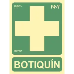 (6170-05H VE) ARCHIVO 2000 SEÑAL "BOTIQUÍN" 224X300 PVC VERDE