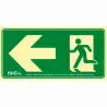 (6170-17H VE) ARCHIVO 2000 SEÑAL "SALIDA DE EMERGENCIA IZQUIERDA" 160X320 PVC VERDE