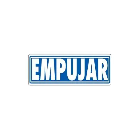(6177-04 GS) ARCHIVO 2000 SEÑAL "EMPUJAR" 175X65 PVC GRIS