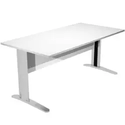 (002-3+30511) ARTEXPORT MESA ESCRITORIO PRESTO 140 CON PATAS DE METAL TABLERO 22MM BLANCO
