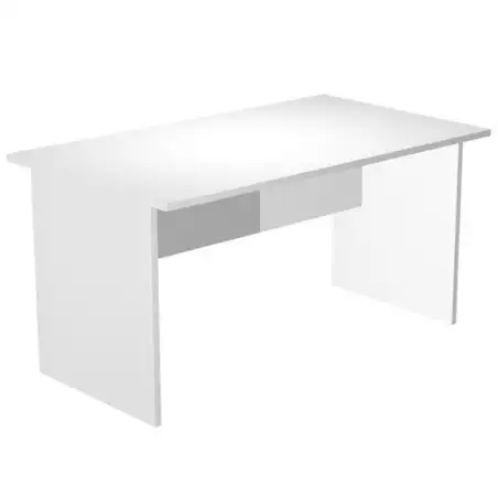(003-3+60111-3) ARTEXPORT MESA ESCRITORIO PRESTO 160 CON PATAS PANEL LATERALES TABLERO DE 22MM BLANCO
