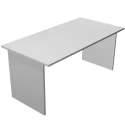 (003-9+60111-9) ARTEXPORT MESA ESCRITORIO PRESTO 160 CON PATAS PANEL LATERALES TABLERO DE 22MM GRIS