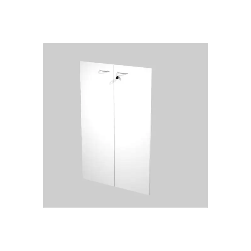(60069M-3) ARTEXPORT PAREJA DE PUERTAS PARA ESTANTERÍA MEDIA PRESTO 18MM CON CERRADURA BLANCO