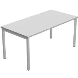 (66002-9+86711N+86307) ARTEXPORT MESA ESCRITORIO VENERE 140 CON 4 PATAS DE METAL 40X40MM TABLERO 22MM GRIS