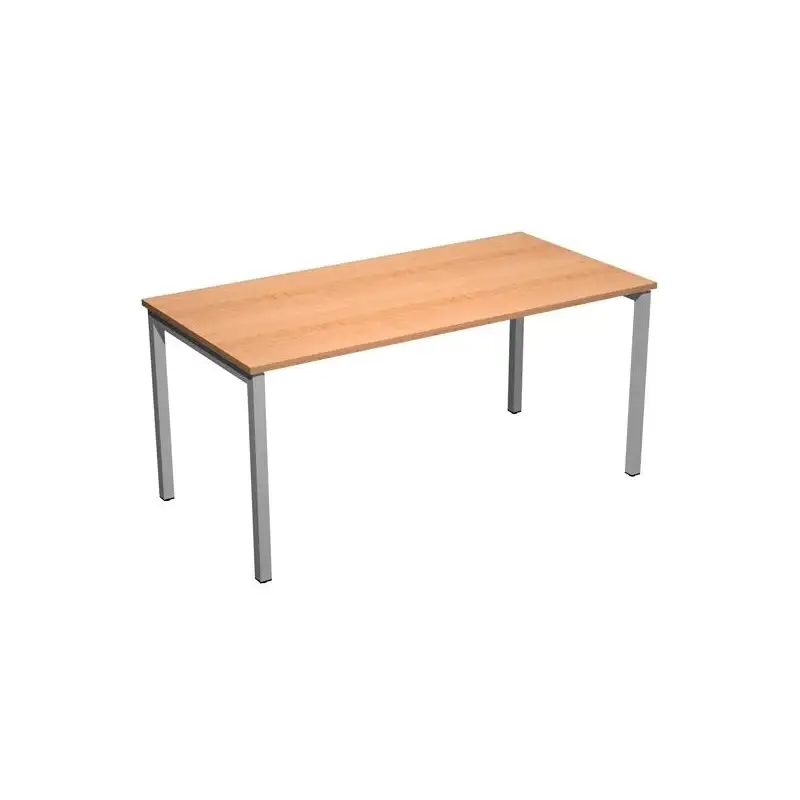 (66003-6+86711N+86308) ARTEXPORT MESA ESCRITORIO VENERE 160 CON 4 PATAS DE METAL 40X40MM TABLERO 22MM HAYA