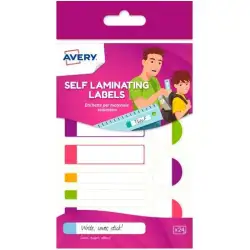 (APFLUO24-UK) AVERY ETIQUETAS ADHESIVAS PARA EL MATERIAL ESCOLAR 12 X 2H C/FLUORESCENTES