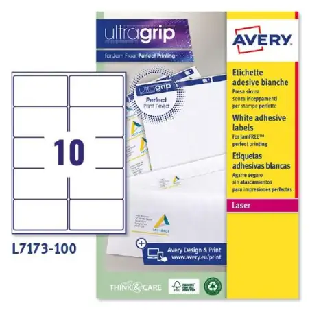 (L7173-100) AVERY ETIQUETAS ADHESIVAS PARA ENVÍOS 99