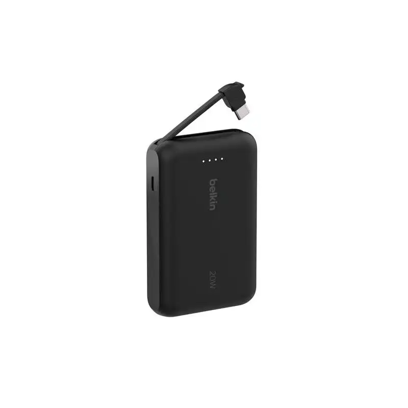 (BPB021HQBK) BELKIN CARGADOR POWER BANK 10K MAH 1 USB-C C/ CABLE INTEGRADO USB-C NEGRO