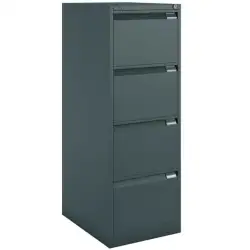 (1643A-AV1) BISLEY ARCHIVADOR METÁLICO BS1643 PREMIUM 4 CAJONES FOLIO CARPETAS COLGANTES MULTIFORMATO FONDO 62CM ANTRACITA (N...