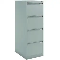 (1643A-AV7) BISLEY ARCHIVADOR METÁLICO BS1643 PREMIUM 4 CAJONES FOLIO CARPETAS COLGANTES MULTIFORMATO FONDO 62CM GRIS