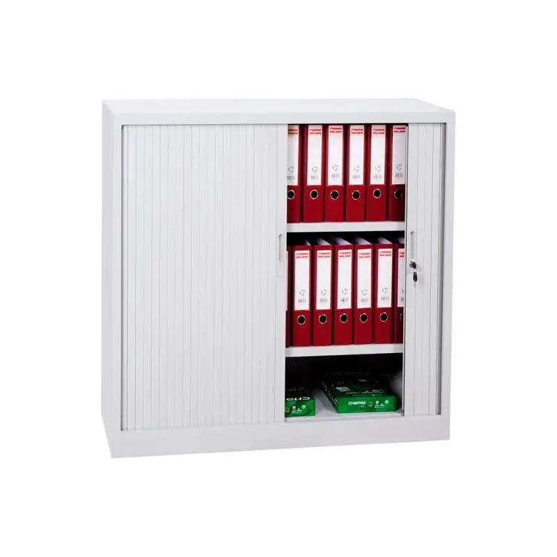(ET410/2S-AV7) ARMARIO METÁLICO DOS PUERTAS PERSIANA CORREDERAS 105X102X45 CM (ANCHO X FONDO X ALTO) INCLUYE 2 BALDAS ACABADO...