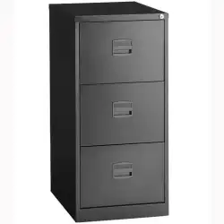 (PFA3F-AV1) BISLEY ARCHIVADOR METALICO 3 CAJONES ARCHIVO CARPETAS COLGANTES A4 FONDO 40CM ANTRACITA