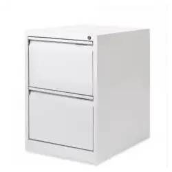 (PSF2-BA5) BISLEY ARCHIVADOR METALICO 2 CAJONES ARCHIVO CARPETAS COLGANTES A4/FOLIO+ FONDO 62CM BLANCO
