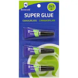 (317015) BISMARK PEGAMENTO INSTANTÁNEO SUPER-GLUE 1GR BLISTER 3 UD