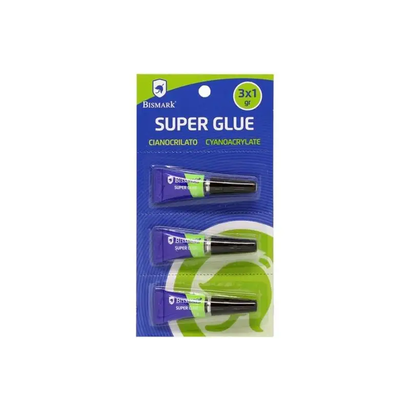 (317015) BISMARK PEGAMENTO INSTANTÁNEO SUPER-GLUE 1GR BLISTER 3 UD