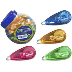 (327567) BISMARK CINTA CORRECTORA MINI 5MMX8M COLORES SURTIDOS