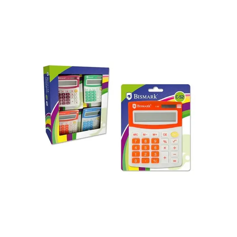 (324111) BISMARK CALCULADORA 8 DIGITOS COLORES SURTIDOS