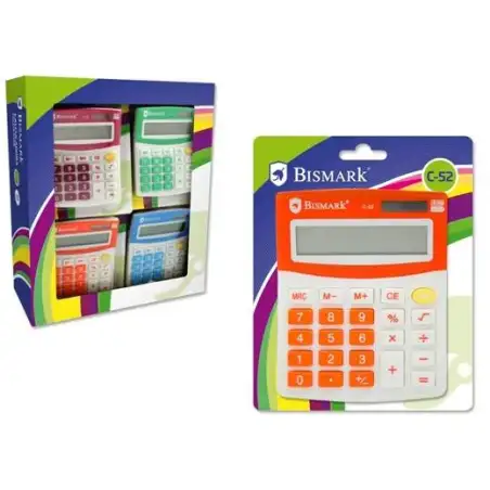 (324111) BISMARK CALCULADORA 8 DIGITOS COLORES SURTIDOS