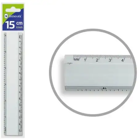 (314300) BISMARK REGLA ALUMINIO 15CM