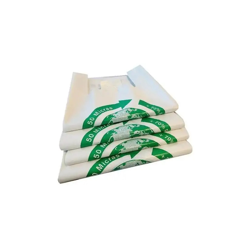 (40267) BOLSA DE CAMISETA 35X50CM 50 MICRAS 70% RECICLADO PAQUETE 100 UD