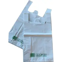 (70366) BOLSA DE CAMISETA 42X53CM 50 MICRAS 70% RECICLADO PAQUETE 1KG