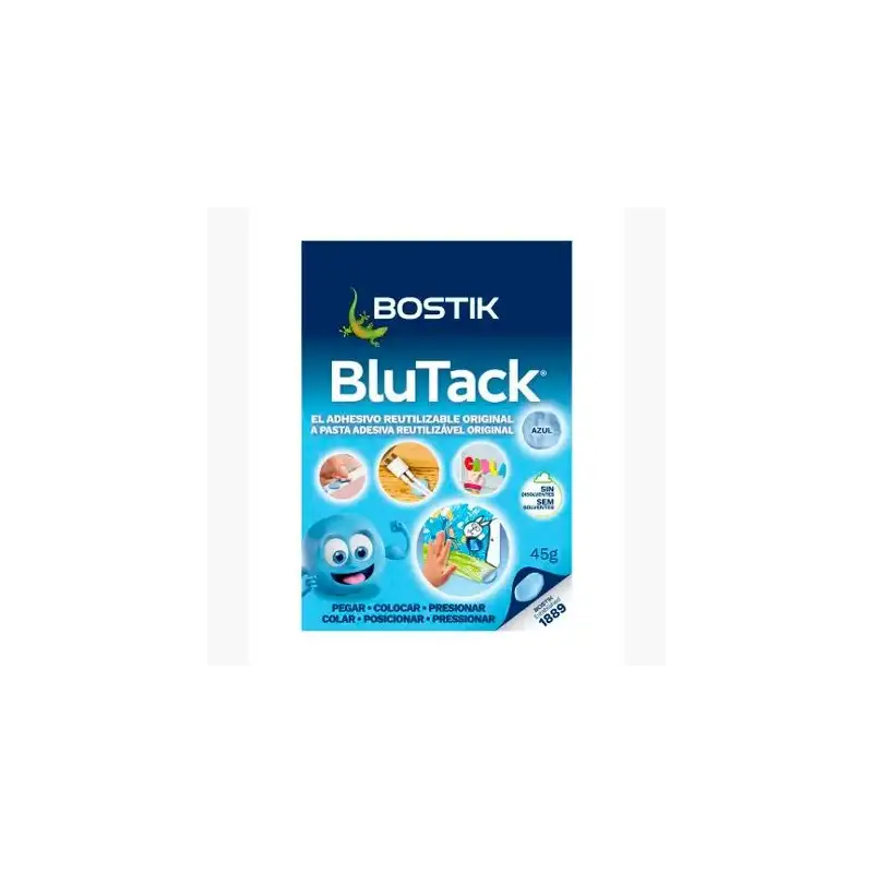 (30817110 (1689)) BOSTIK MASILLA ADHESIVA REUTILIZABLE BLU TACK ORIGINAL 45GR AZUL
