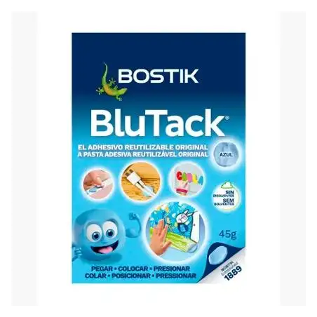 (30817110 (1689)) BOSTIK MASILLA ADHESIVA REUTILIZABLE BLU TACK ORIGINAL 45GR AZUL