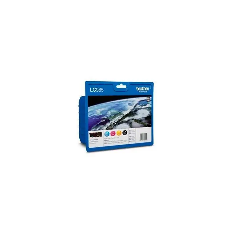 (LC985VALBP) BROTHER TINTA BK/C/M/Y DCP-J125/J140W/J315W/J515W - MFC-J220/J265W/J410/J415W - PACK 4 COLORES