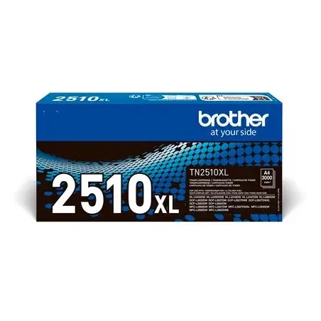 (TN2510XL) BROTHER TONER NEGRO HL-L2400DW/L2400DWE/L2445DW/L2865DW - DCP-L2620DW/L2627DWE/L2660DW - MFC-L2800DW/L2827DWXL/L28...