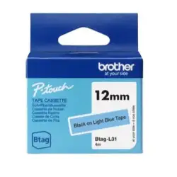 (BTAGL31) BROTHER CINTA DOMÉSTICA BTAG NEGRO SOBRE AZUL CLARO - PTN10
