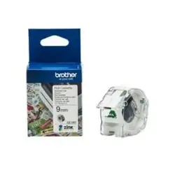 (CZ1001) BROTHER ROLLO DE CINTA ADHESIVA ZERO INK PARA ETIQUETADORA VC500W 9MMX5M