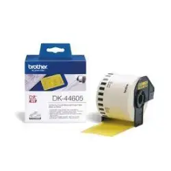 (DK44605) BROTHER CINTA CONTINUA DE PAPEL TÉRMICO REMOVIBLE - AMARILLO - 62MMX30