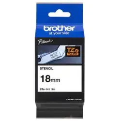 (STE141) BROTHER CINTA ROTULADORA DE PLANTILLA LAMINADA DE 18MMX3M (REUTILIZABLE HASTA 50 VECES)