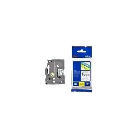 (TZE141) BROTHER CINTA ROTULADORA LAMINADA TEXTO NEGRO SOBRE TRANSPARENTE - 18MMX8M
