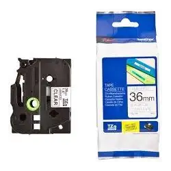 (TZE161) BROTHER CINTA ROTULADORA LAMINADA TEXTO NEGRO SOBRE TRANSPARENTE - 36MMX8M