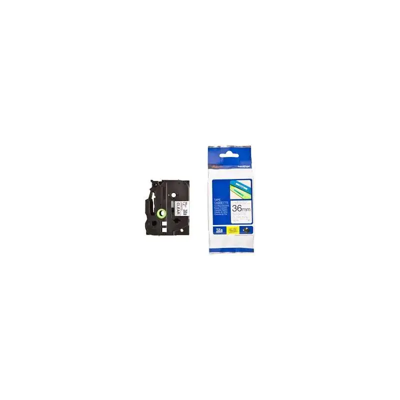 (TZE161) BROTHER CINTA ROTULADORA LAMINADA TEXTO NEGRO SOBRE TRANSPARENTE - 36MMX8M