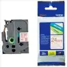 (TZE252) BROTHER CINTA ROTULADORA LAMINADA TEXTO ROJO SOBRE BLANCO - 24MMX8M