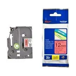 (TZE431) BROTHER CINTA ROTULADORA LAMINADA TEXTO NEGRO SOBRE ROJO - 12MMX8M