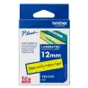 (TZEC31) BROTHER CINTA ROTULADORA LAMINADA NEGRO SOBRE AMARILLO FLUOR - 12MMX5M